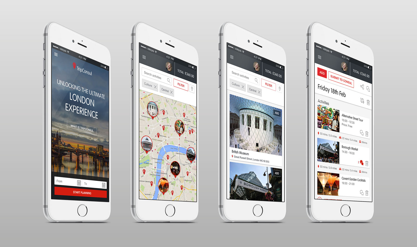 TripConsul travel web app design and development