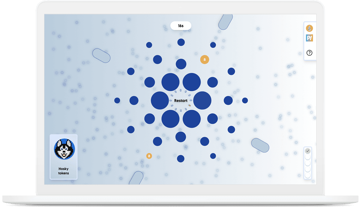 Cardano Summit mini game — SVG procedural graphics and gameplay