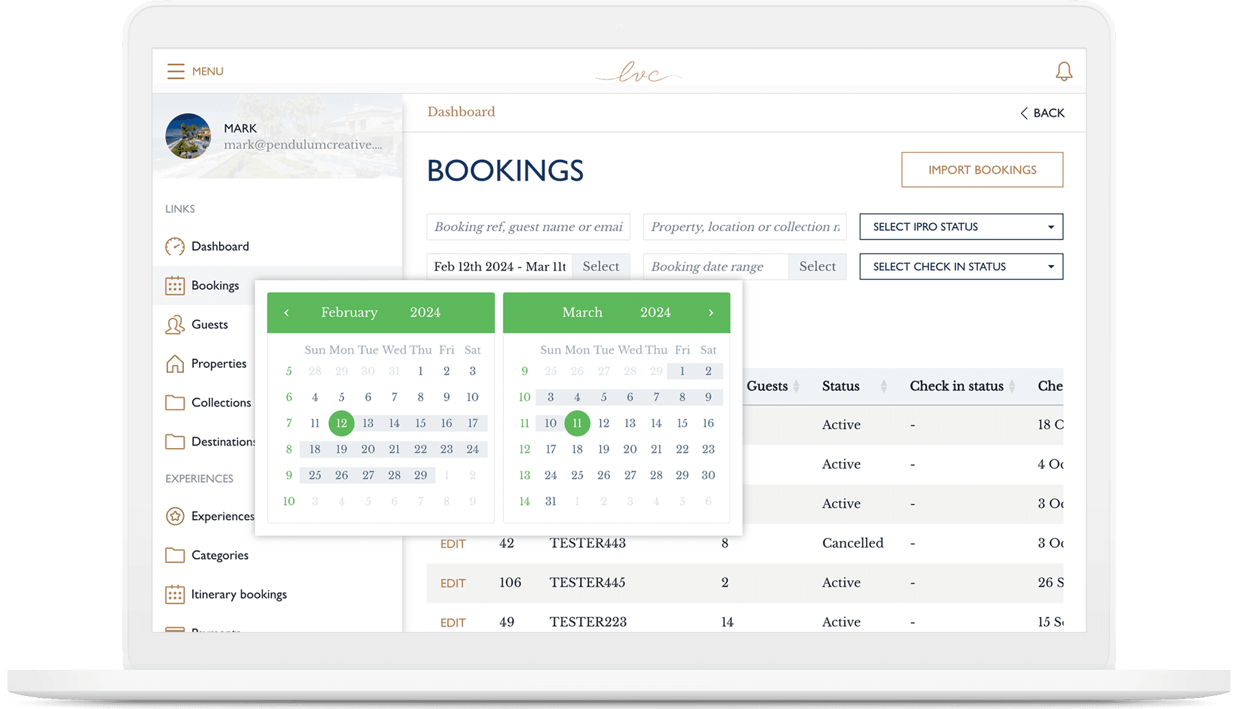Concierge — administration panel