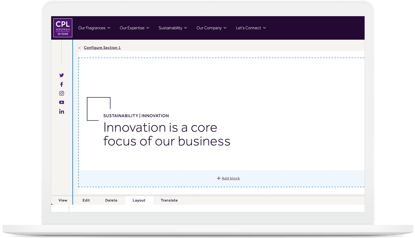 CPL Aromas — Drupal visual content editor