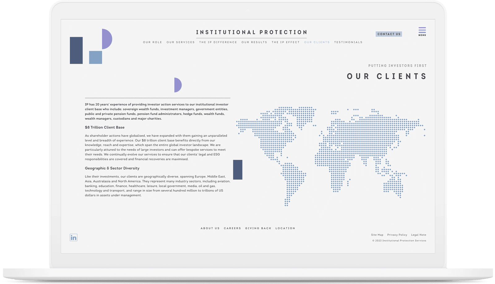 IPS — desktop website design