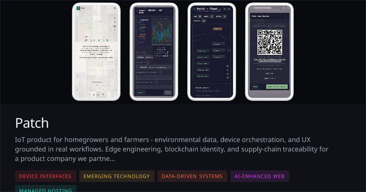 Patch — Device-Adjacent Interfaces Case Study | Pendulum