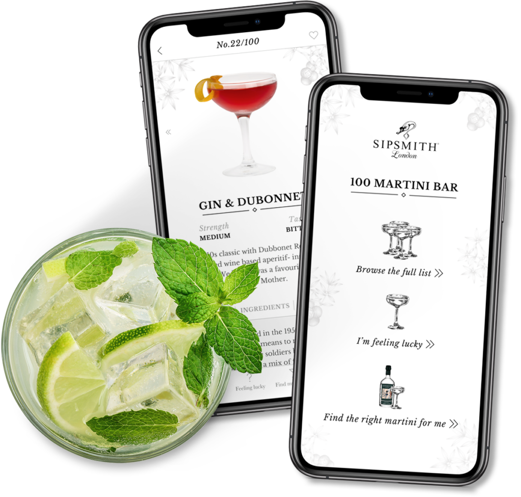 Native app design and development - Sipsmith